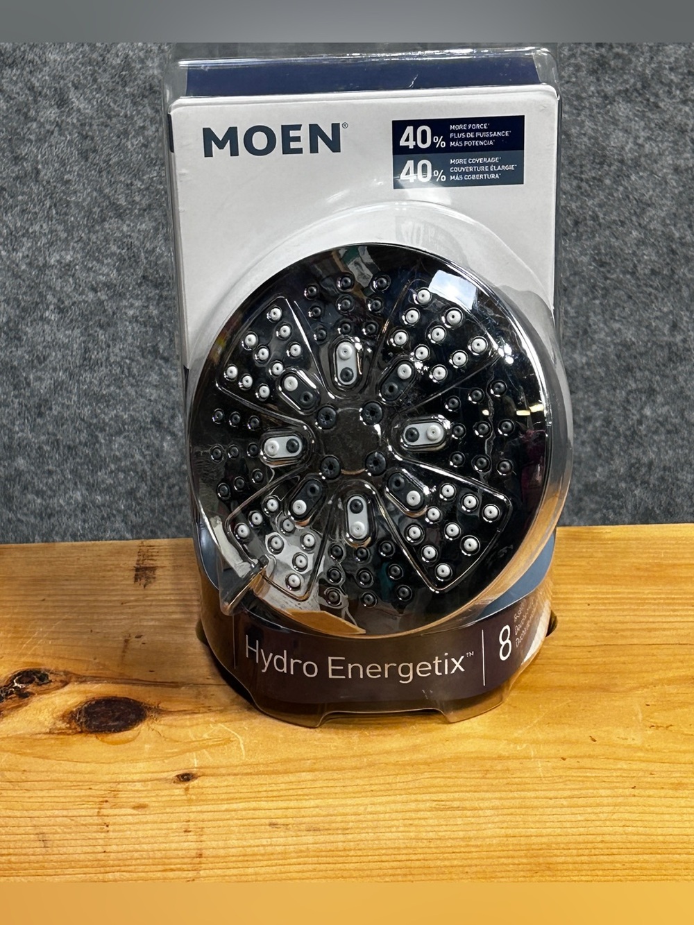 Moen Hydro Energetic Chrome Finish 8-Setting Wallmount Showerhead 200WO New